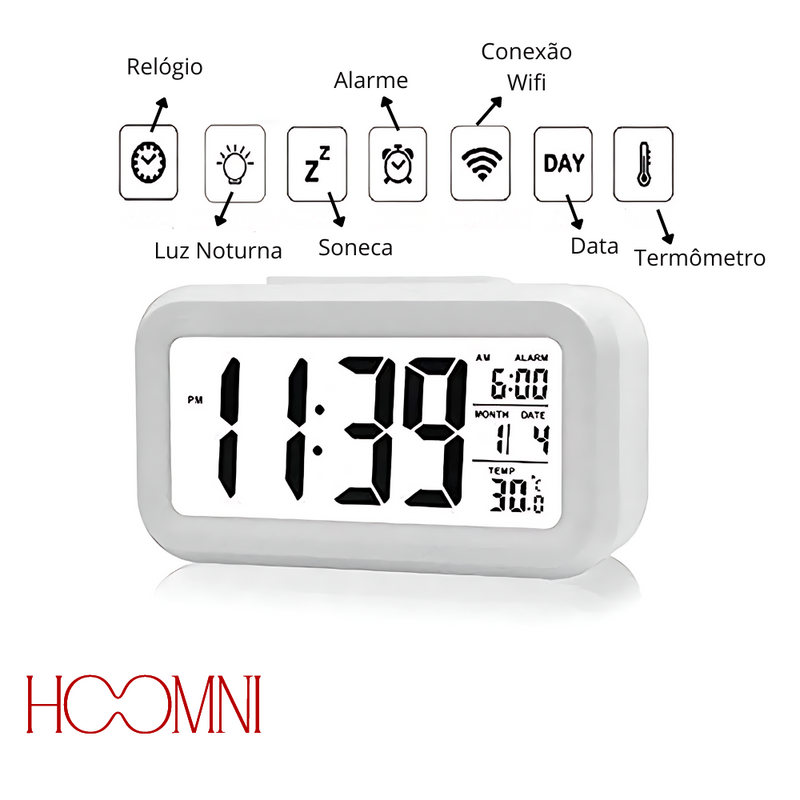 Relógio Digital LED - Hoomni